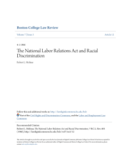 The National Labor Relations Act and Racial Discrimination