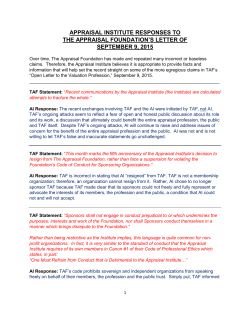 appraisal institute responses to the appraisal foundation`s letter of