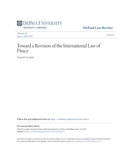 Toward a Revision of the International Law of Piracy