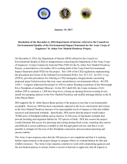 January 19, 2017 Resolution of the December 6, 2016 Department
