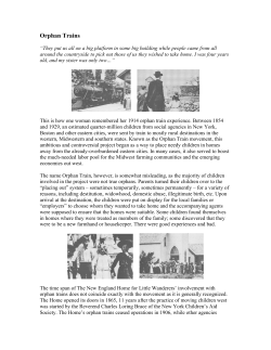 Orphan Trains - The Home for Little Wanderers