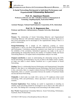 Is Social Networking Detrimental to Individual Performance and