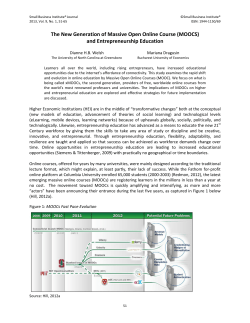 Emerging Academic Initiatives