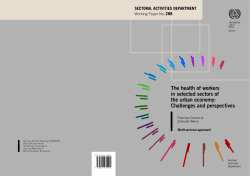The health of workers in selected sectors of the urban economy