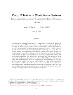 Party Cohesion in Westminster Systems