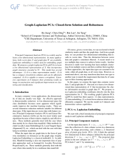 Graph-Laplacian PCA: Closed-Form Solution and Robustness