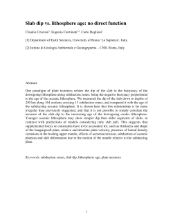 Slab dip vs. lithosphere age: no direct function