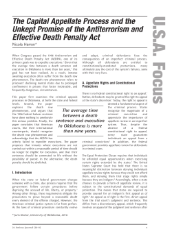 The capital appellate process and the unkept promise