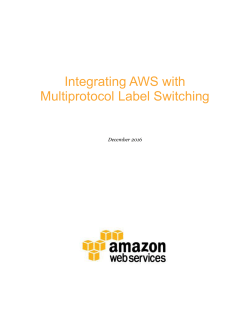 Integrating AWS with Multiprotocol Label Switching