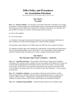 ISBA Policy and Procedures on Association Elections