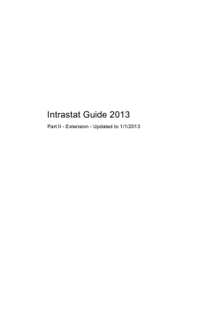Intrastat Guide 2013