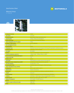 Specifications Sheet Motorola Canopy 5.7 GHz SM