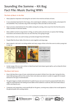 Music During WW1