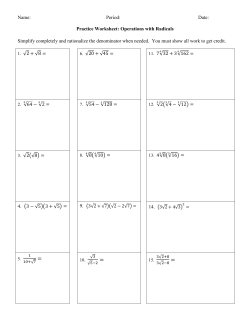 practice operations with radicals easier