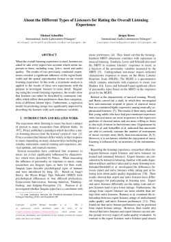 About the Different Types of Listeners for Rating the Overall