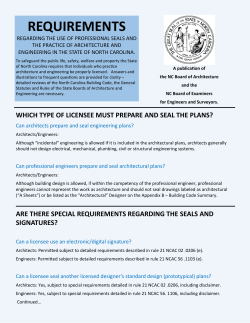 Seal Brochure - North Carolina Board of Examiners for Engineers