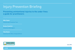 Injury Prevention Briefing
