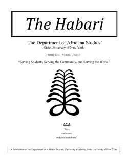 The Department of Africana Studies