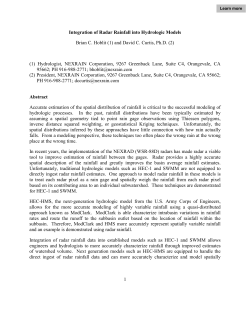 Integration of Radar Rainfall into Hydrologic Models