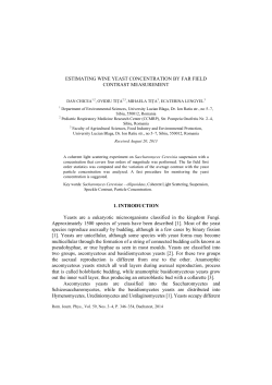 ESTIMATING WINE YEAST CONCENTRATION BY FAR FIELD