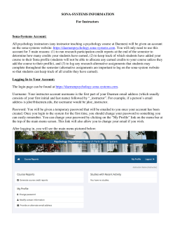 Sona-Systems Info for Instructors