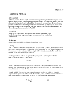 Harmonic Motion