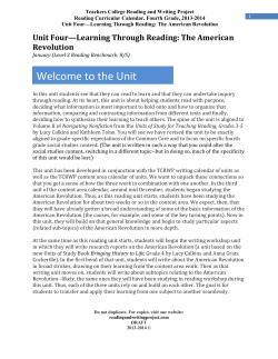 Learning Through Reading: The American Revolution