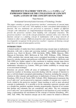 PRESERVICE TEACHERS` VIEW ON y = x + 5 AND y = &pi;x2