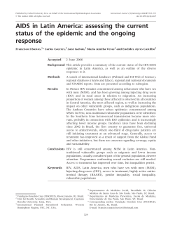 AIDS in Latin America: assessing the current