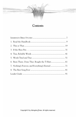 Contents - Adult Bible Studies