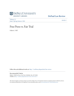 Free Press vs. Fair Trial