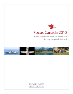 Focus Canada 2010 - Queen`s University