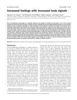 Increased feelings with increased body signals
