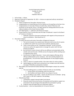 Minutes - Indiana University Northwest