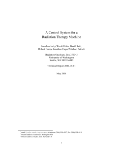 A Control System for a Radiation Therapy Machine