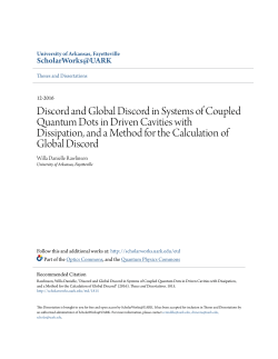 Discord and Global Discord in Systems of Coupled Quantum Dots in