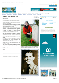 Selfless acts of grave care - Local News