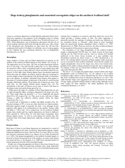 Huge iceberg ploughmarks and associated corrugation ridges on