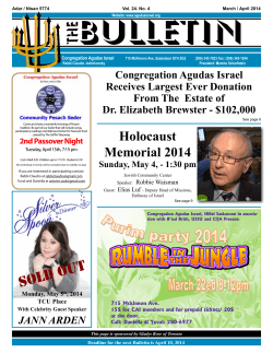 Bulletin – March / April 2014