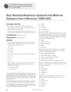 Quiz: Neonatal Abstinence Syndrome and Maternal Substance Use