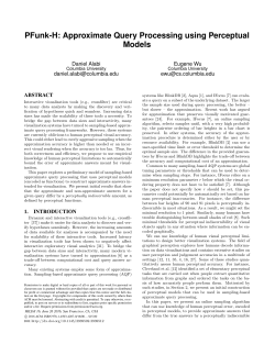 PFunk-H: Approximate Query Processing using Perceptual Models