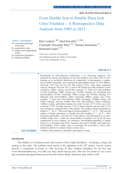 From Double Iron to Double Deca Iron Ultra