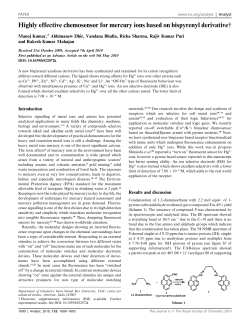 Highly effective chemosensor for mercury ions based on bispyrenyl