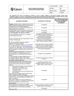 Esco application form
