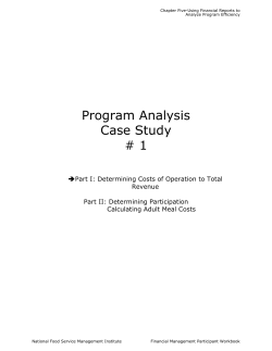 Program Analysis Case Study # 1