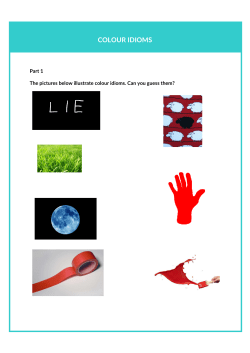 Colour idioms - Lesson Plans Digger