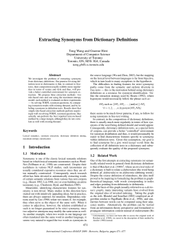Extracting Synonyms from Dictionary Definitions