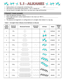 STRAIGHT CHAIN ALKANES