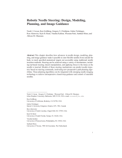 Robotic Needle Steering - Johns Hopkins University