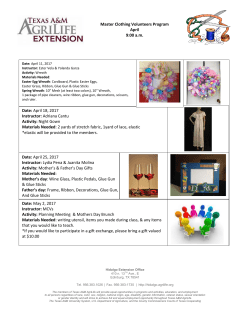 Date: April 18, 2017 Instructor - AgriLife Extension County Offices